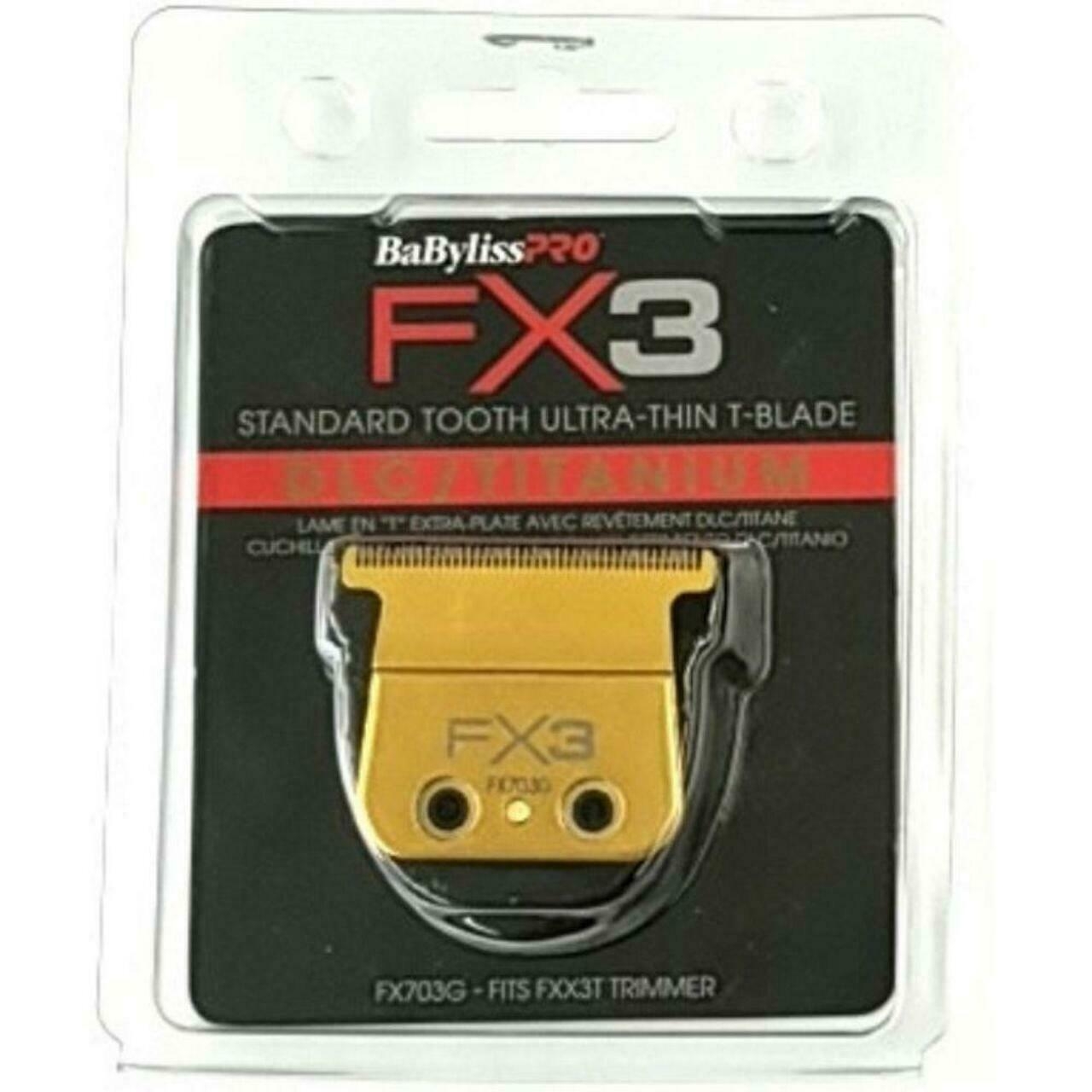 BaBylissPRO® FX3 High-Torque Trimmer Replacement DLC/Titanium Ultra-Thin Standard-Tooth T-Blade