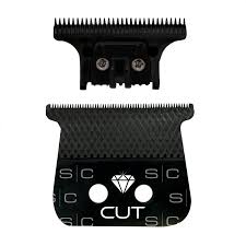 StyleCraft Replacement Diamond Cut Fixed Black DLC Hair Trimmer Blade with The One Cutter Set
