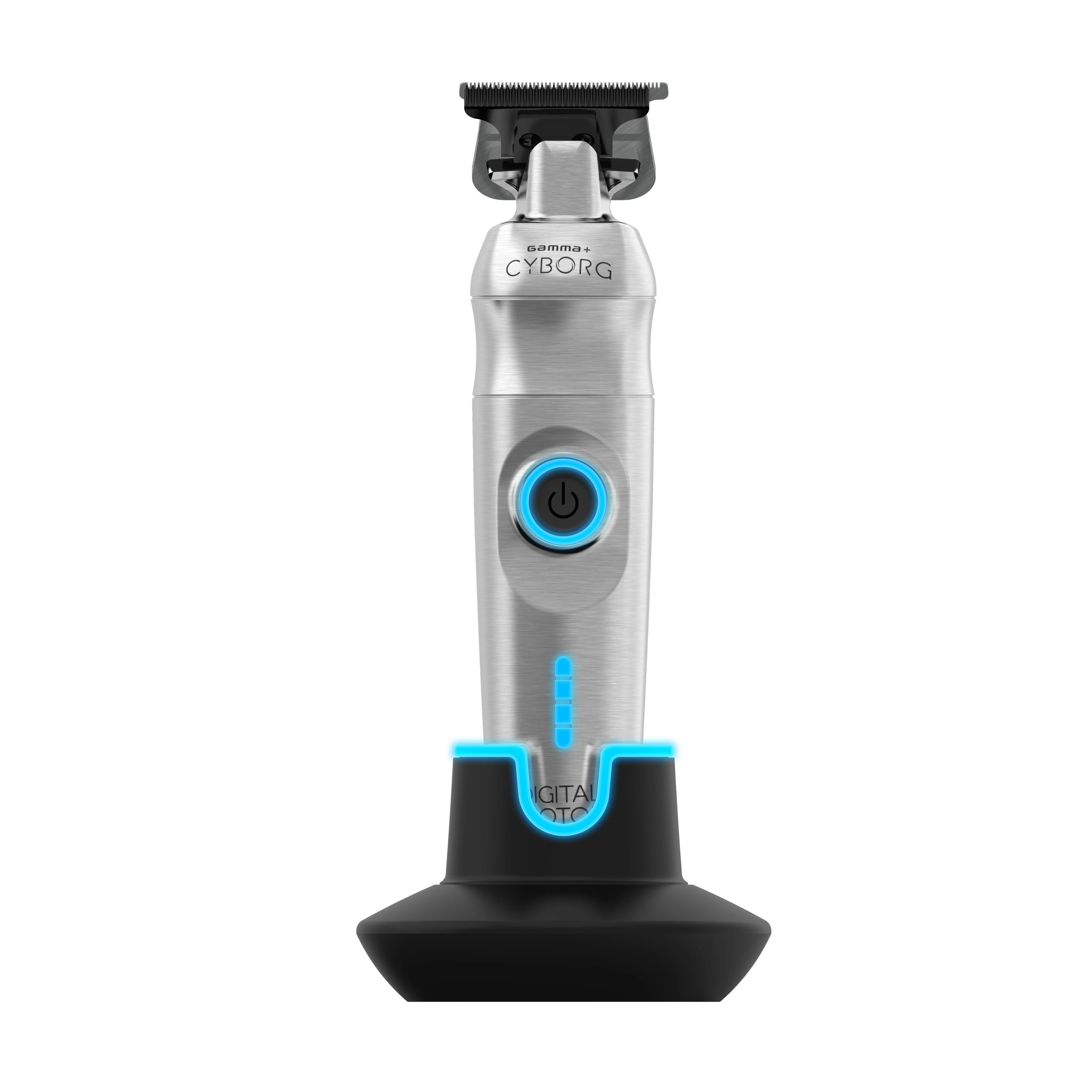 GAMMA+ Cyborg Hair Trimmer Rechargeable Battery Powered Silver