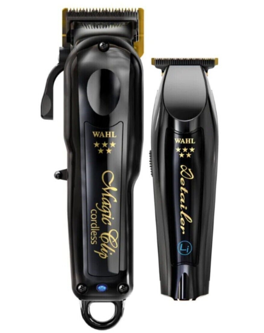 Wahl Barber Combo Cordless Black Magic Clip Clipper & Detailer Trimmer