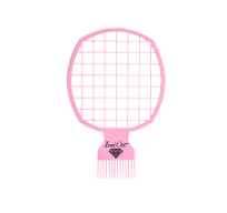 Iced Out Curl Pick - Pink