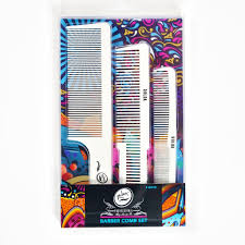 Rolda Barber 3pc Comb Set - White