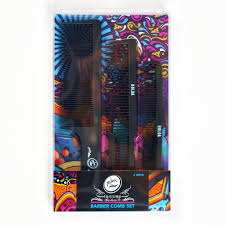 Rolda Barber 3pc Comb Set - Black