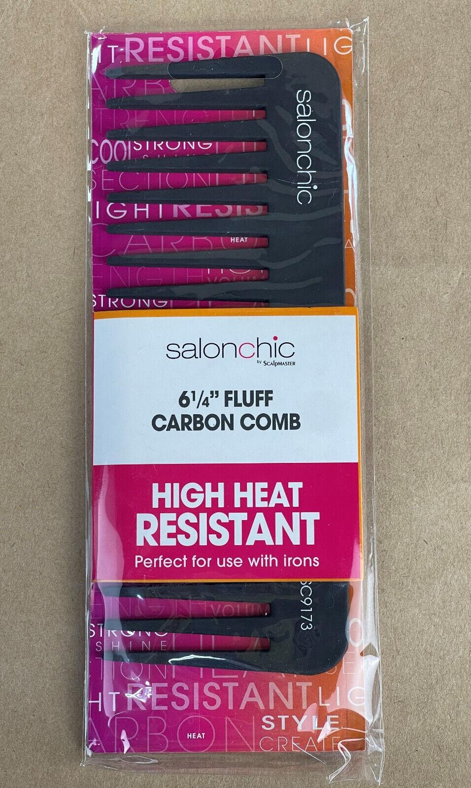 Salonchic Fluff Carbon Comb High Heat Resistant 6.25 Comb
