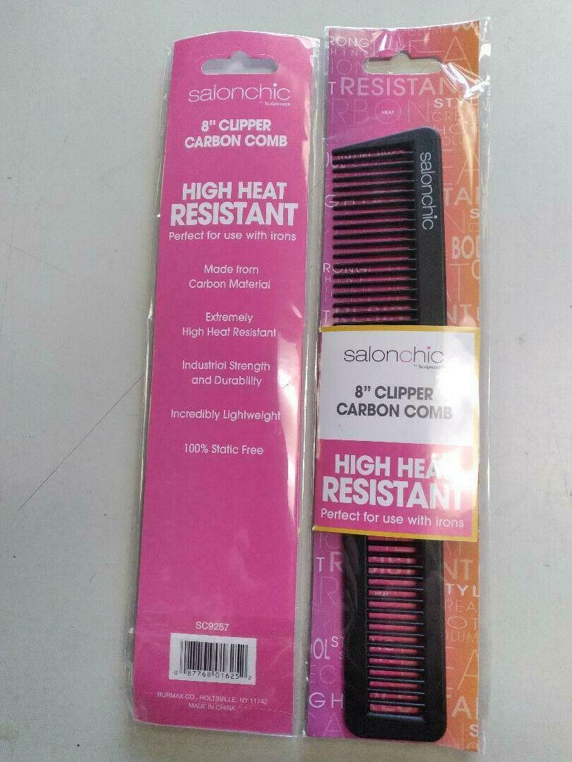 Salonchic 8” Flat Top Clipper Carbon Comb High Heat Resistant
