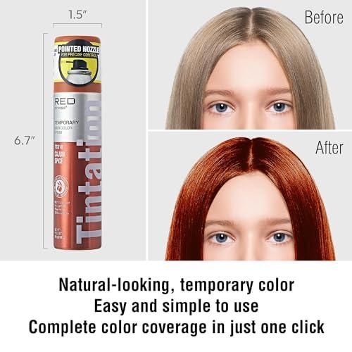 Kiss Tintation Temporary Hair Color 2.82oz (Cajun Spice)