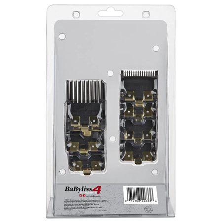 BaBylissPro 4 Barbers Guards 8 Set Pcs Premium Black and Gold Guards