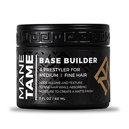 Mane Tame Base Builder 2oz - Prestyling Hair Balm for Medium