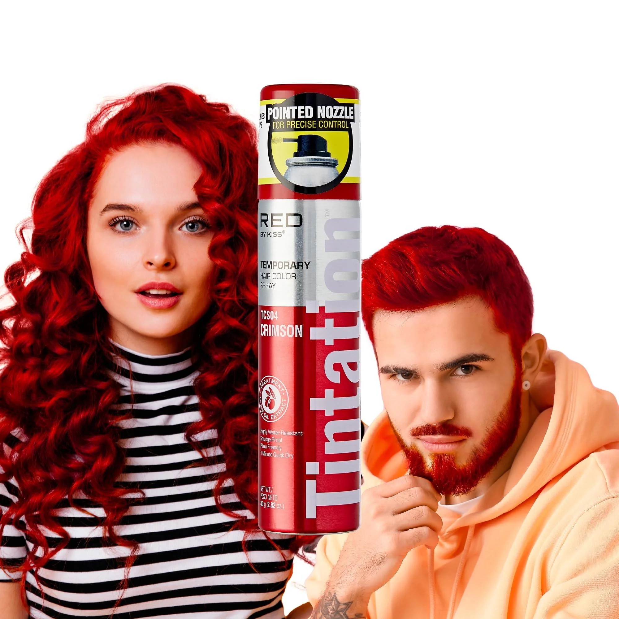 Kiss Tintation Temporary Hair Color Spray Red 2.82 oz