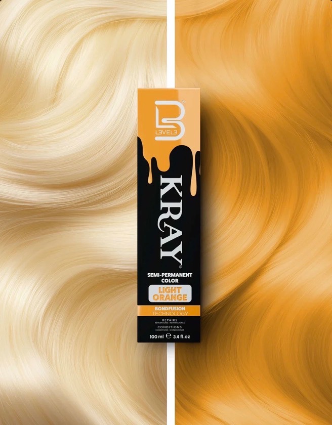LEVEL3 Kray Light Orange Semi Permanent Color