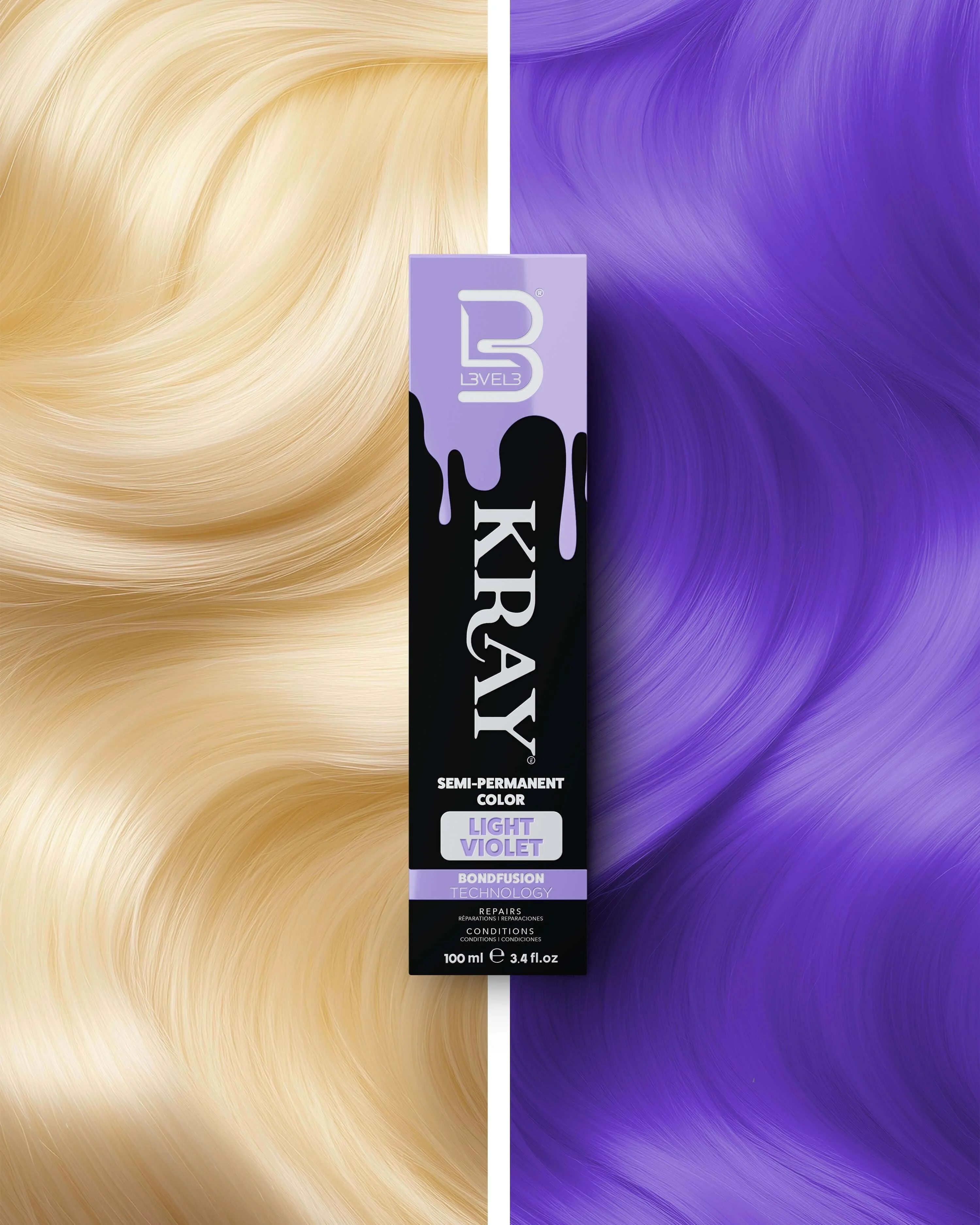 LEVEL3 Kray Light Violet Semi Permanent Color