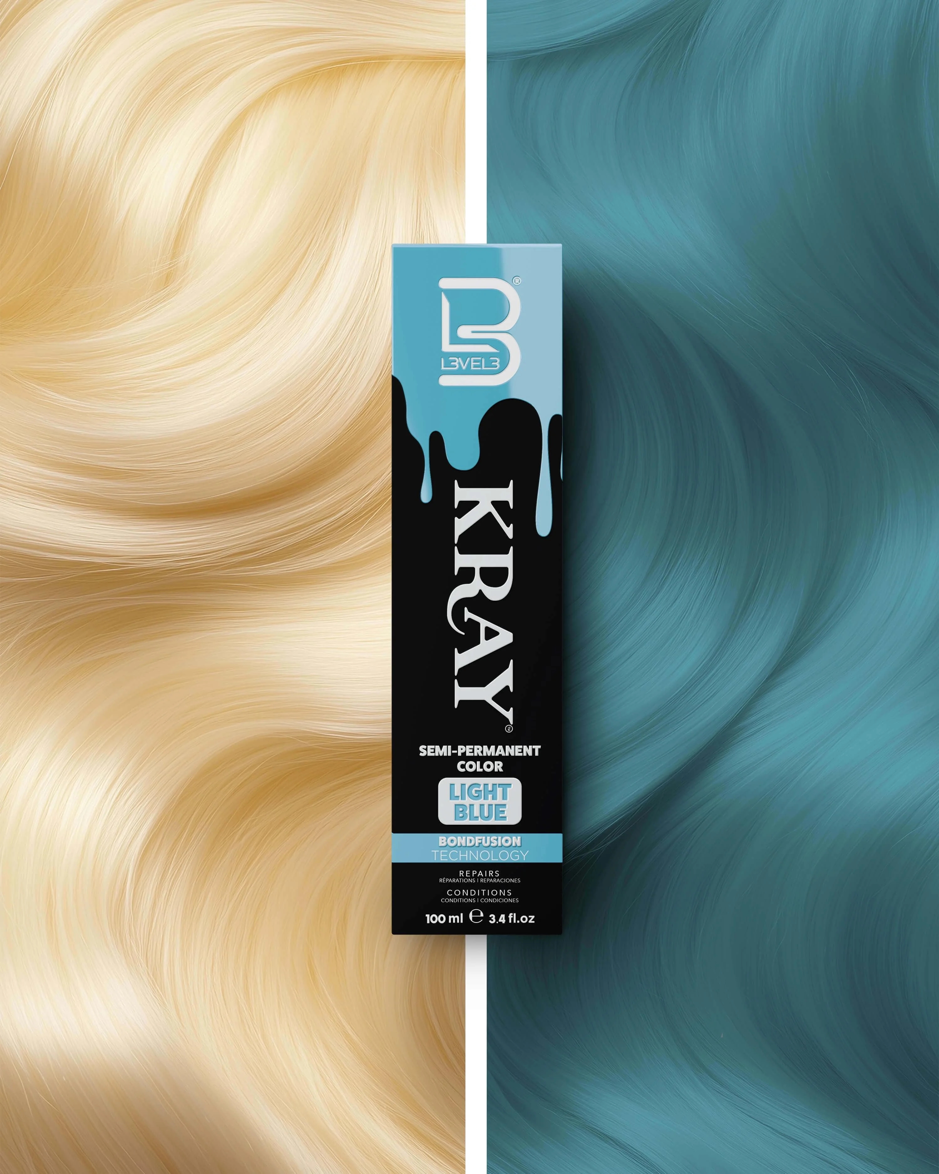 LEVEL3 Kray Light Blue Semi Permanent Color