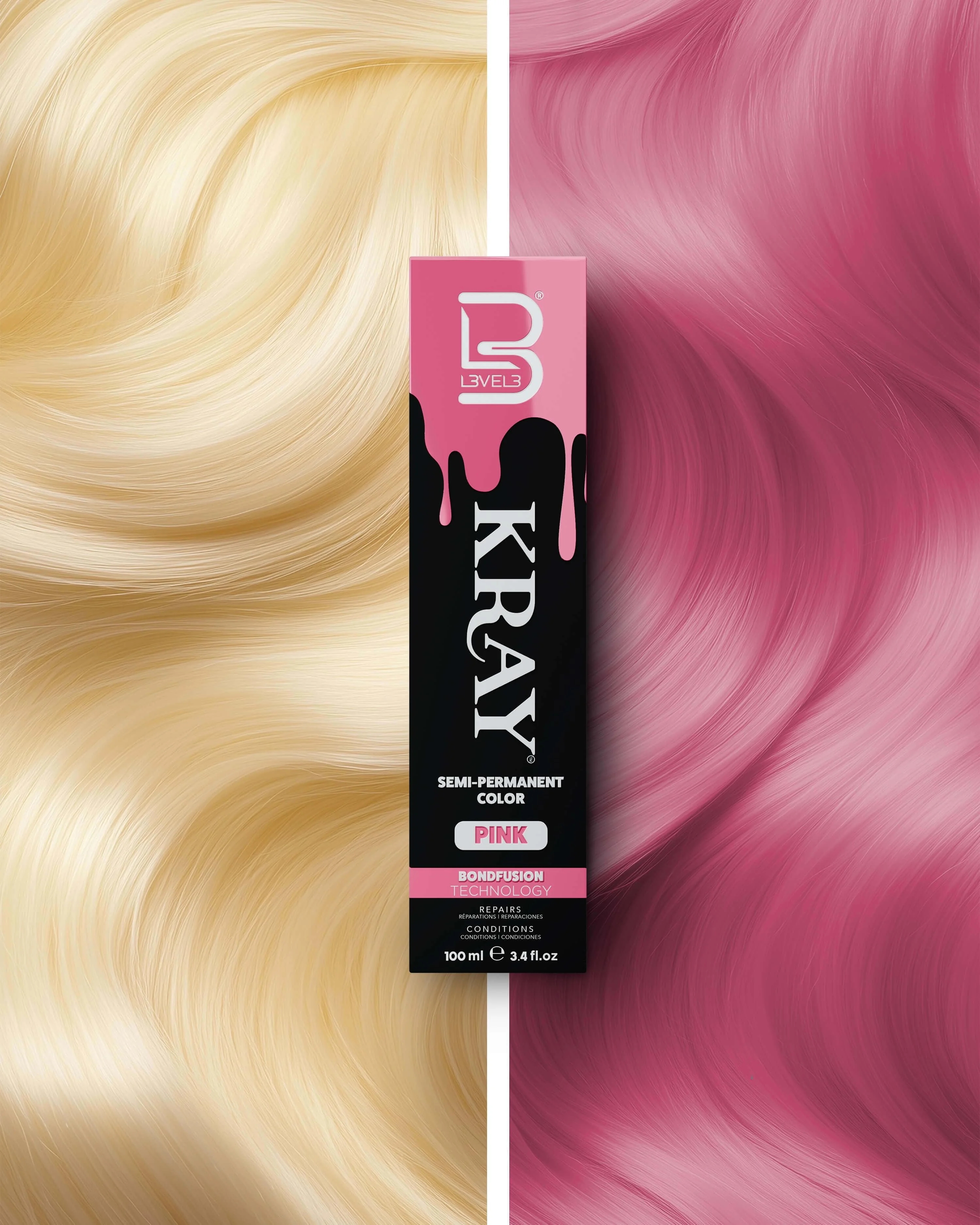 LEVEL3 Kray Pink Semi Permanent Color