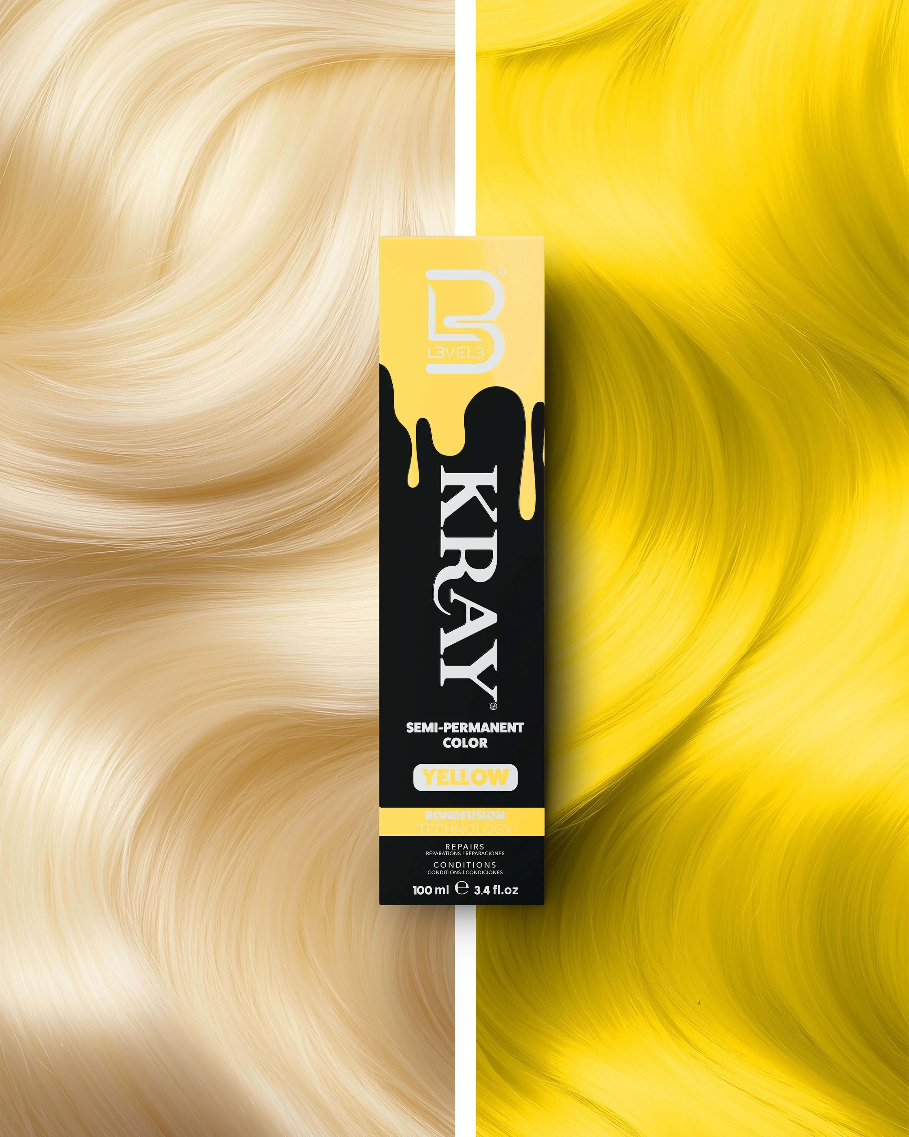 LEVEL3 Kray Yellow Semi Permanent Color