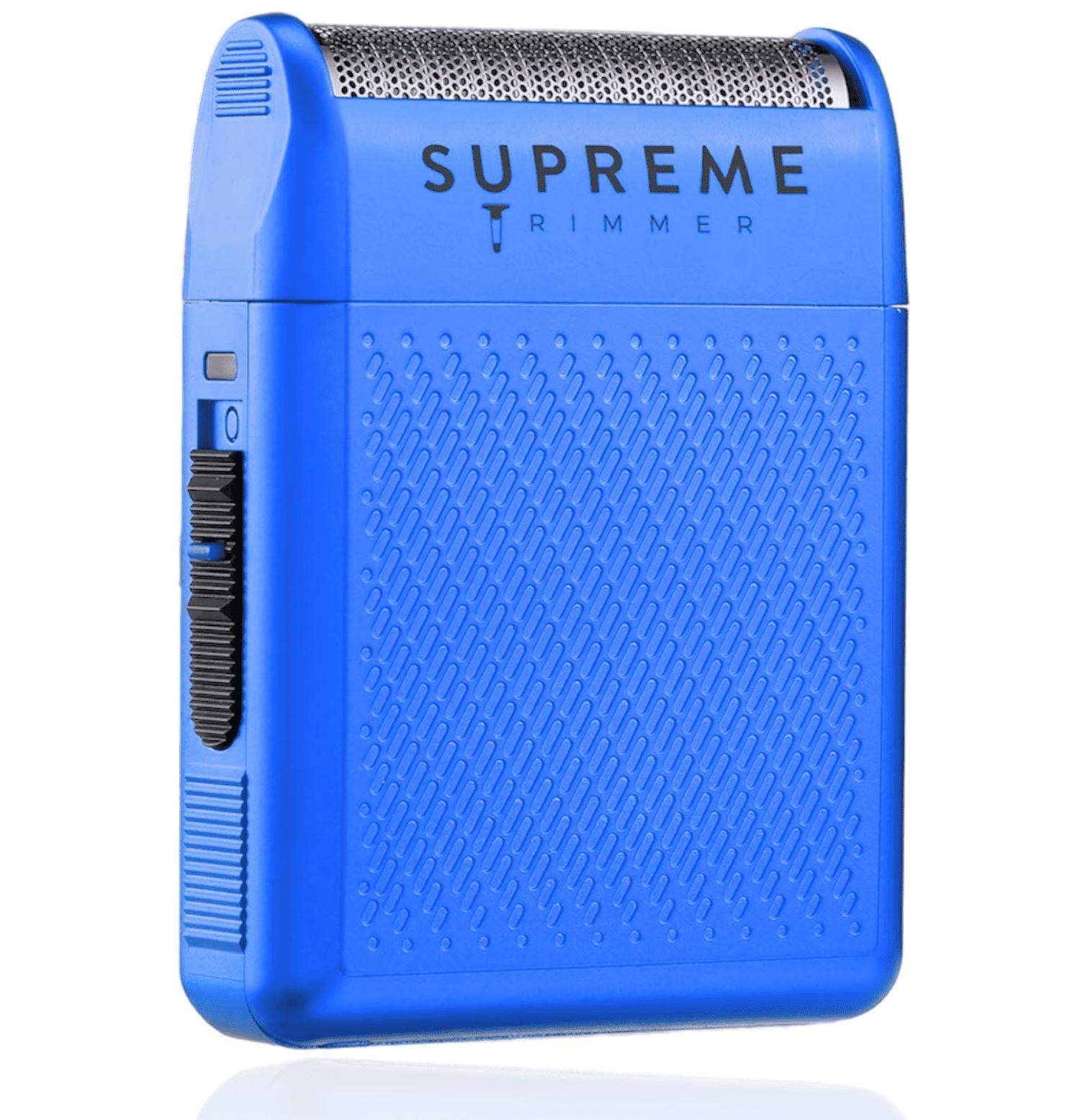 Supreme Trimmer SOLO Single Foil Shaver STF101 | 150 Min Runtime Cordless Powerful USB-C Mini Size Travel Razor for Barbers & Home use | Blue