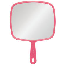 Pink Square Hand Mirror