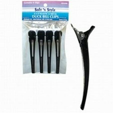 Soft ‘N Style Plastic & Metal Duck Bill Hair Clips