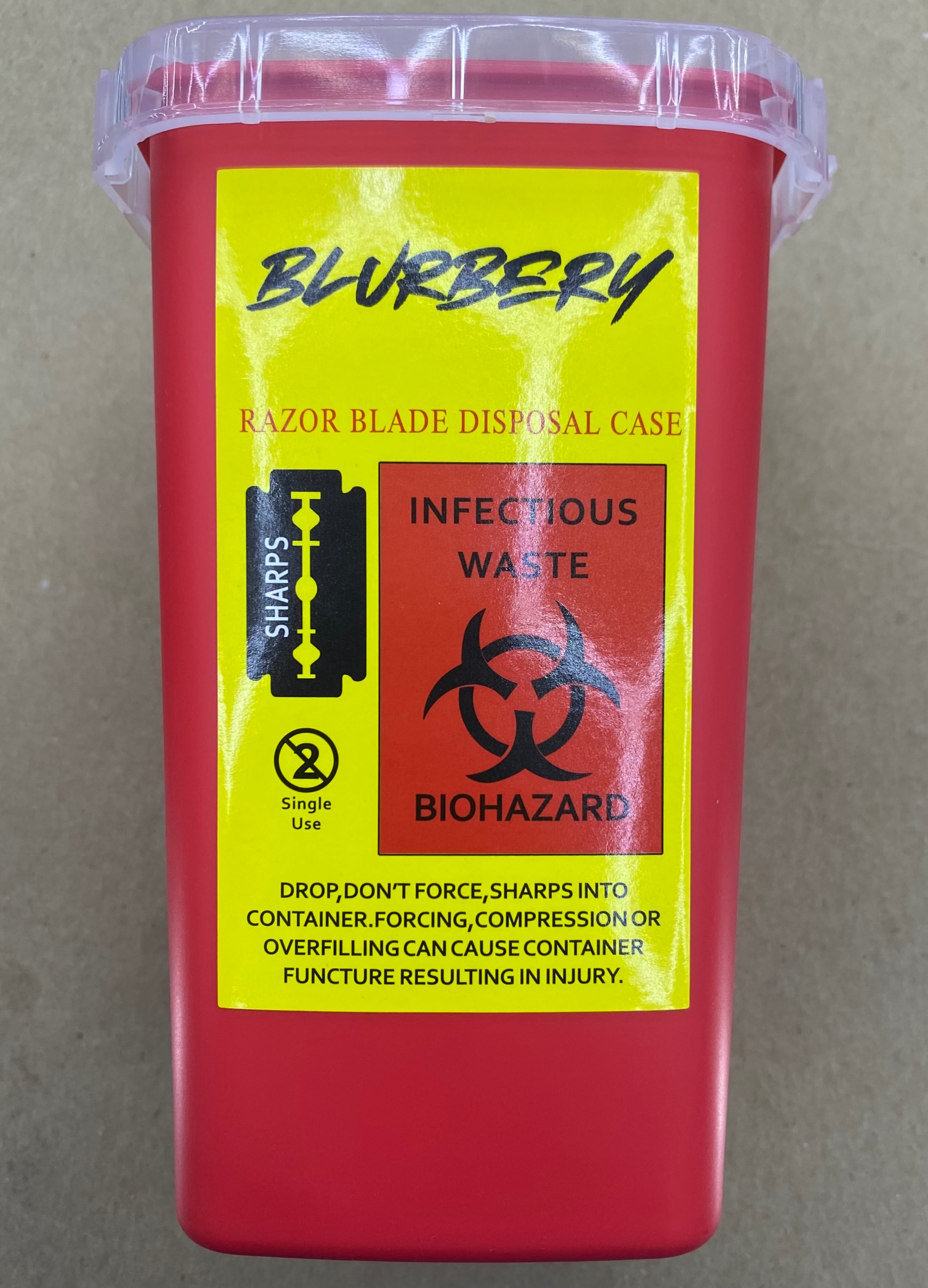 Blurbery Razor Disposal - Red