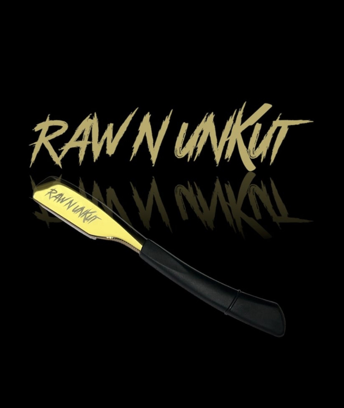 Raw N Unkut Straight Razor- Gold
