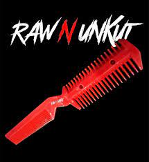 Raw N Unkut Comb/Razor - Red