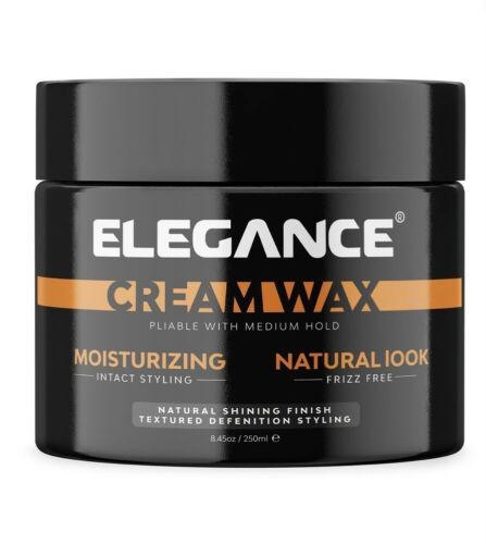 Barber Salon Beauty Elegance Hair Pliable Cream Wax Shiny Medium Hold 8.45 oz