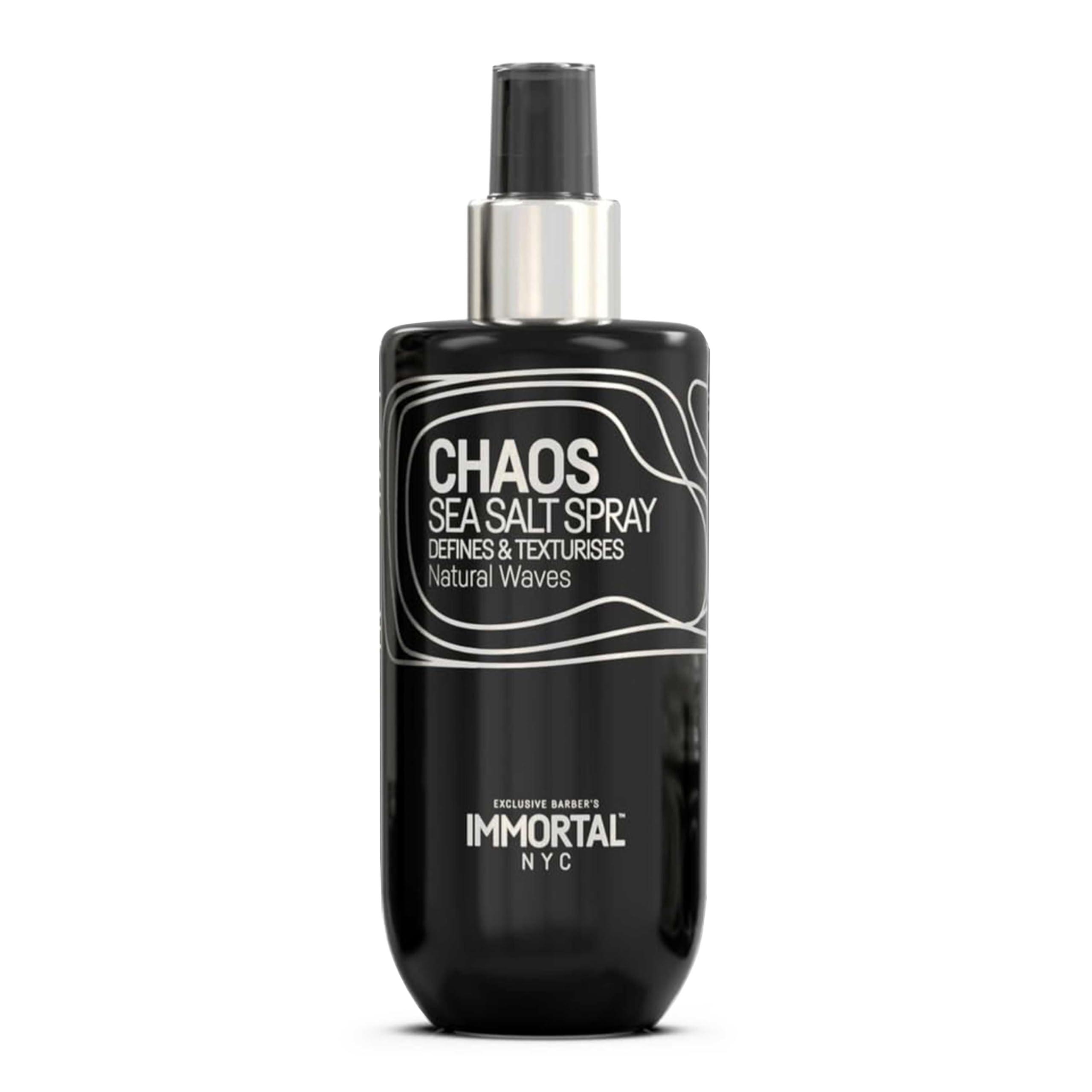 Immortal NYC 'Chaos' Sea Salt' Spray 8.45 Oz/250ml- Natural Waves -Extra Texture & Volume-Natural Look & Hold