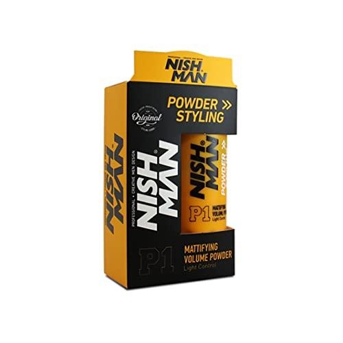 Nishman P1 Hair Styling Powder 20g. Mattifying & Volumizing Powder with Maximum Control-Elegant Design, Ease of Use
