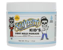 Suavecito Kid's Pomade Calming Chamomile Scent Light Hold 4 oz. - Water Based Flake Free Hair Gel - Dermatologist-Tested, Hypoallergenic Formula