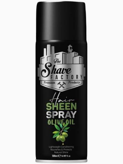 The Shave Factory Hair Sheen Spray Olive Oil 500ml