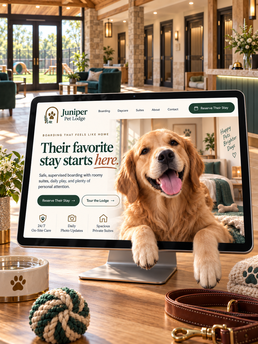 Pet-care brand website homepage design