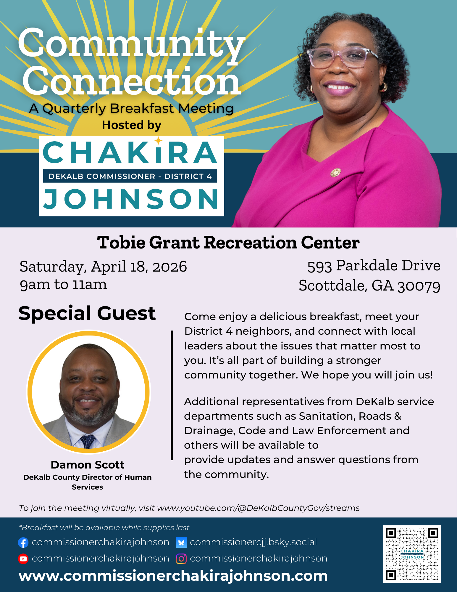 Click here to see the Events page at CommissionerChakiraJohnson.com