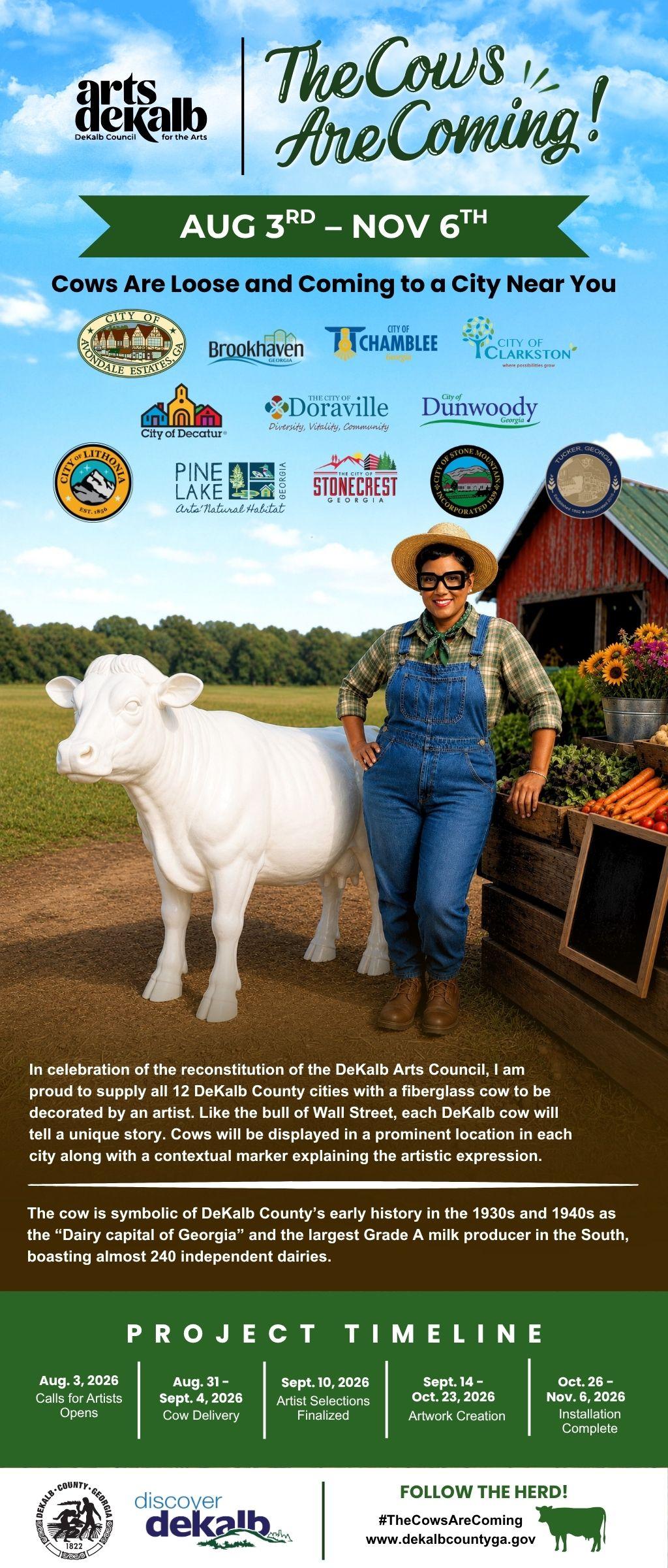 Flyer announcing Arts DeKalb's 