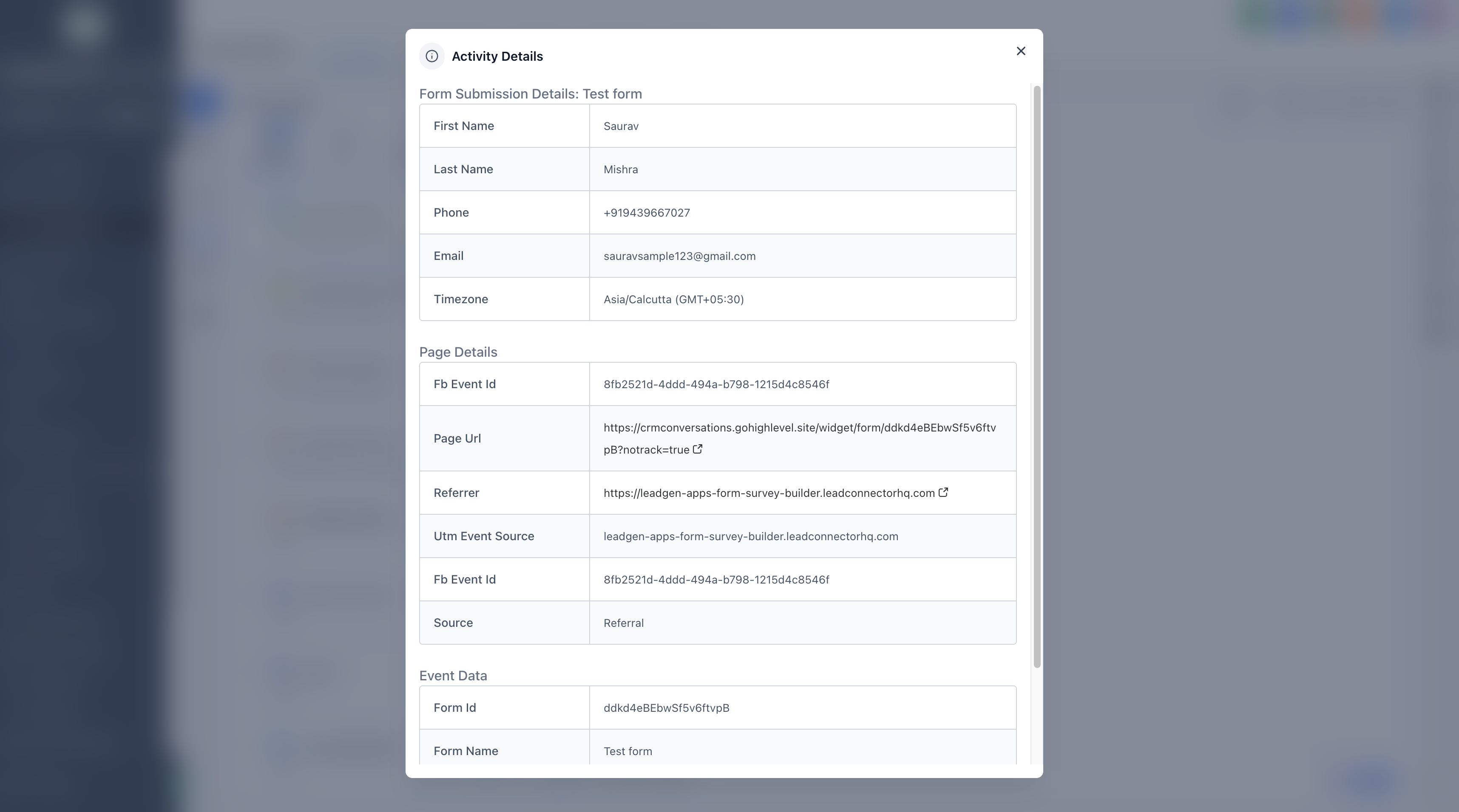 Access Form Submissions in Conversations