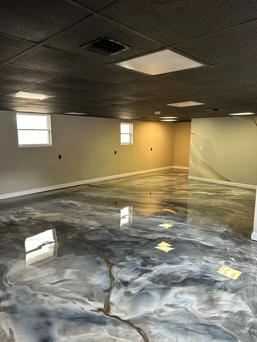 Metallic epoxy floor finish in West Long Branch, NJ