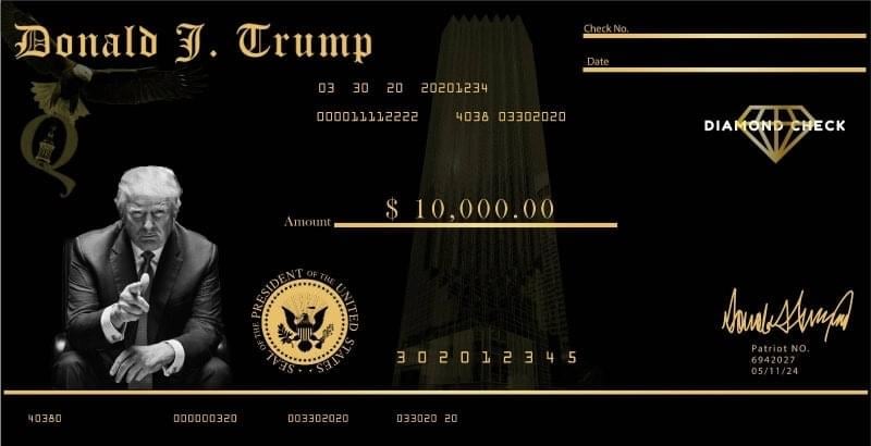 Trump Diamond Check