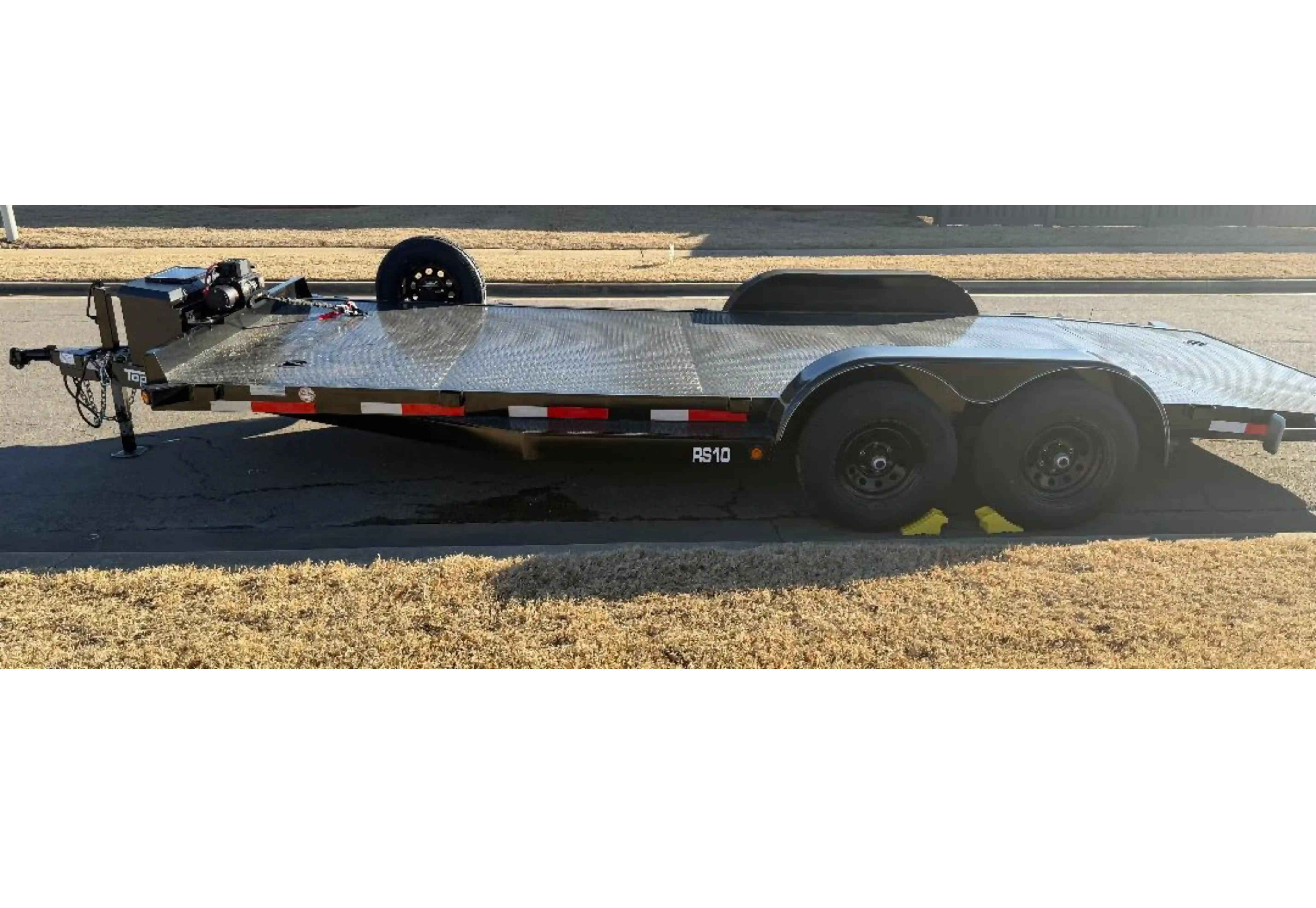 Triple J's Trailers rental lot in Collinsville, OK
