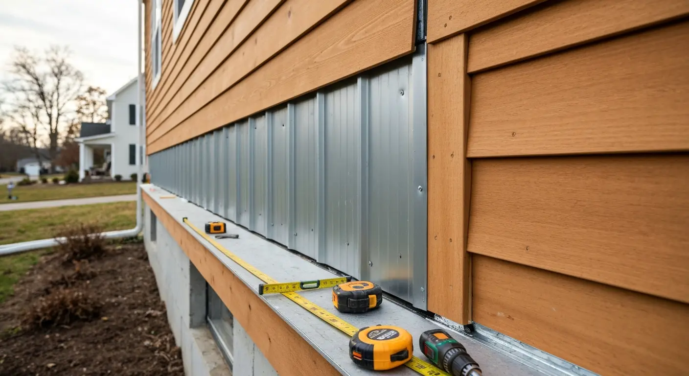 Metal siding installation