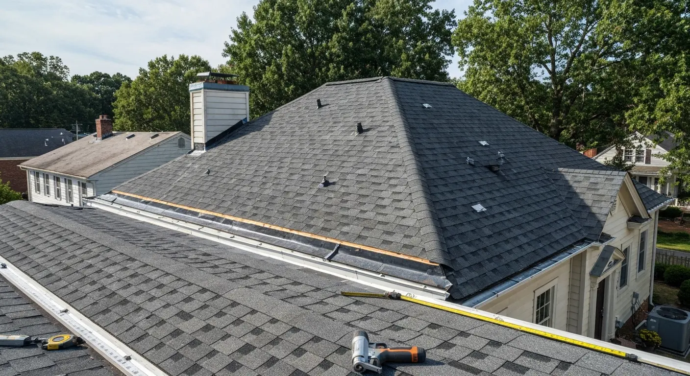 New roof installation