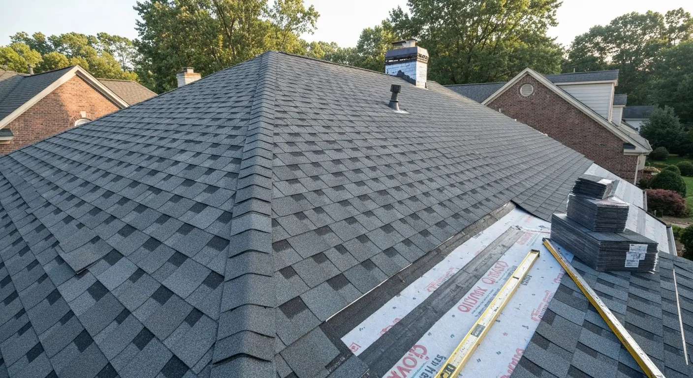 Roof replacement project in Broadlands