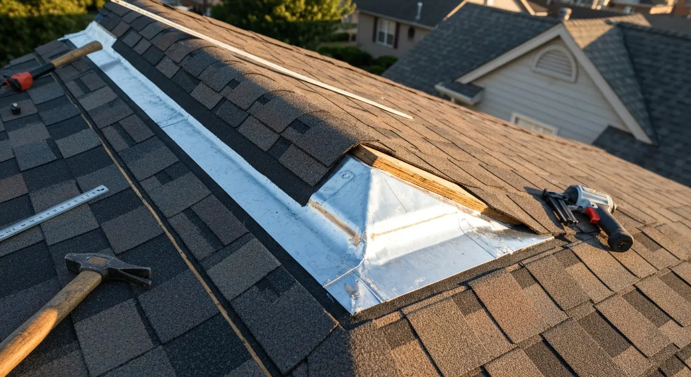 Roof repair work