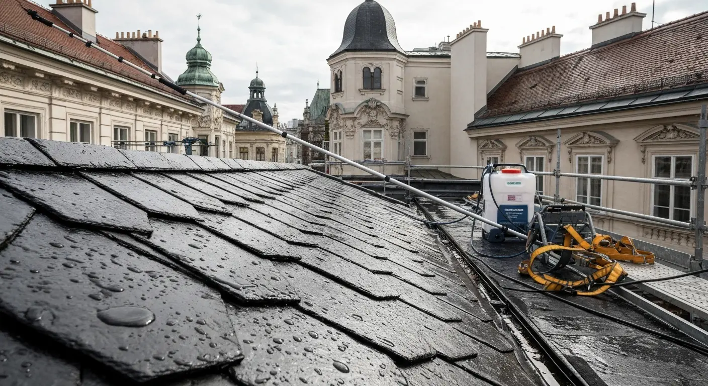 Moss removal and roof cleaning service