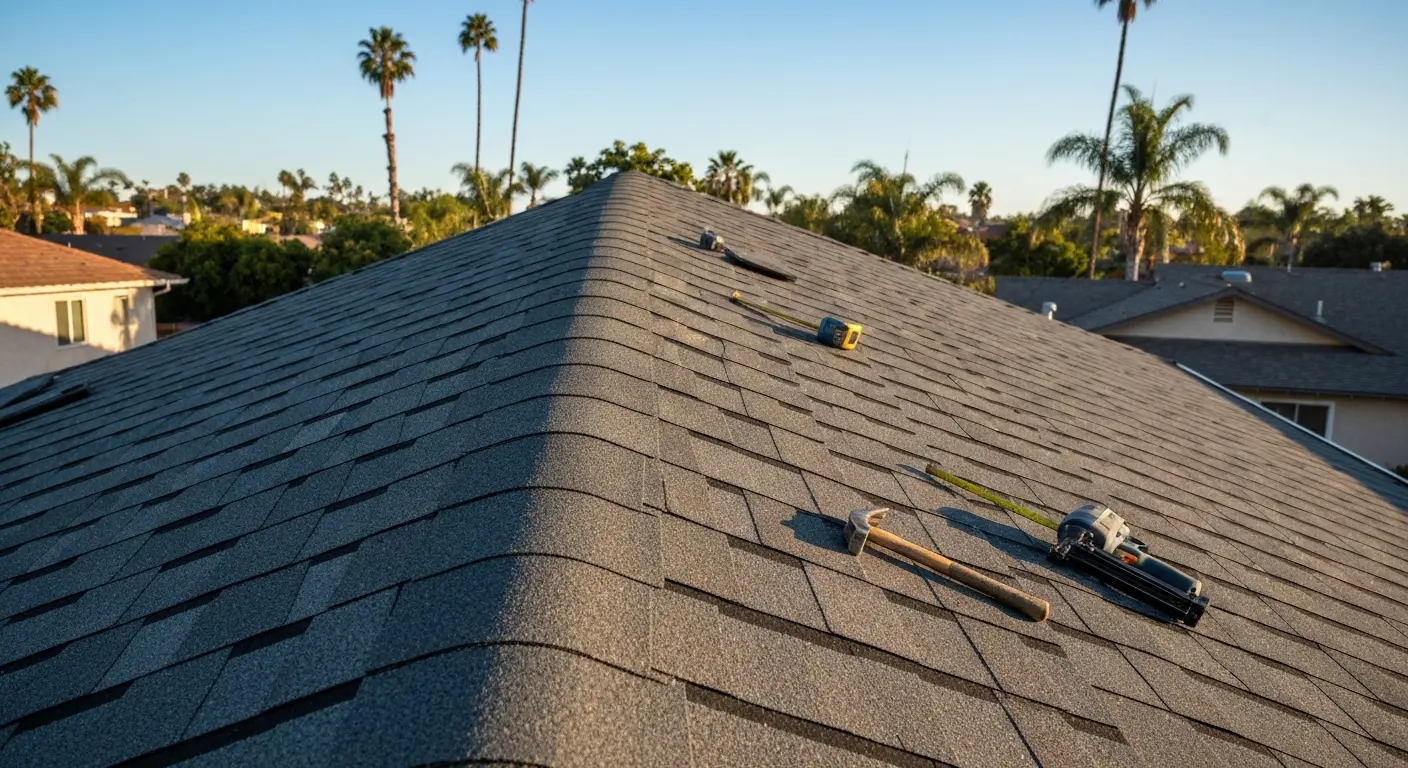 Asphalt shingle roof repair in Orange