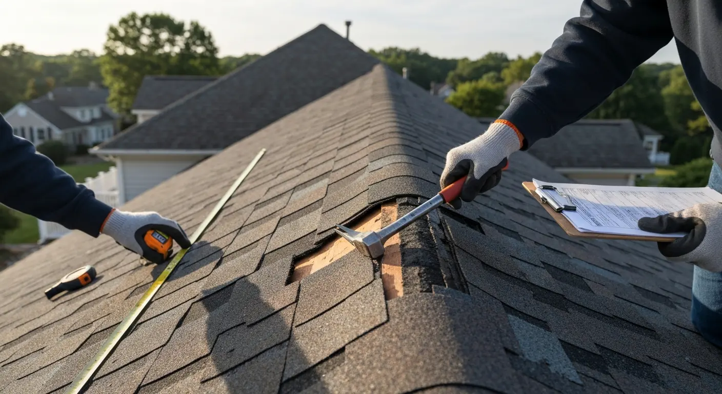 Roof storm damage assessment
