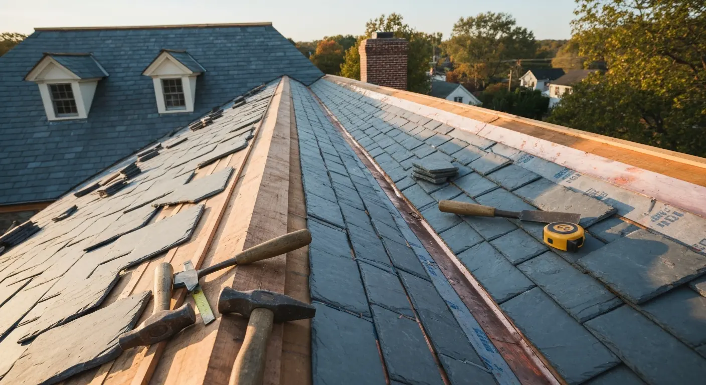 Historic roof work