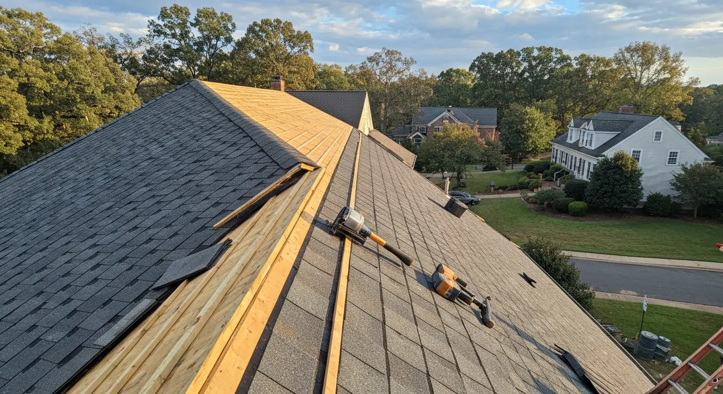 New roof installation