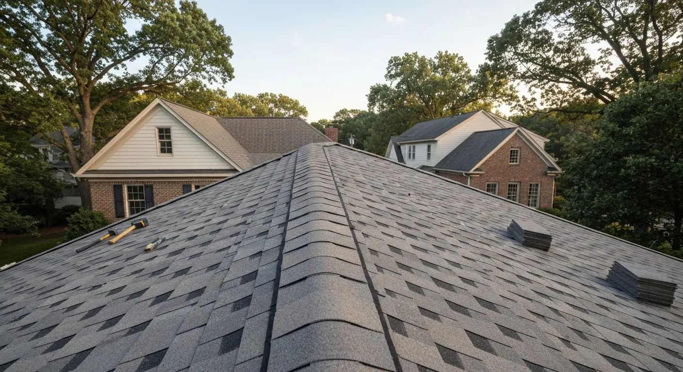 New roof installation