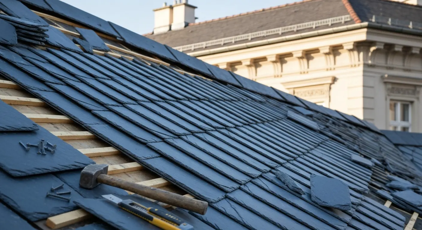 Roof repair work in Vienna