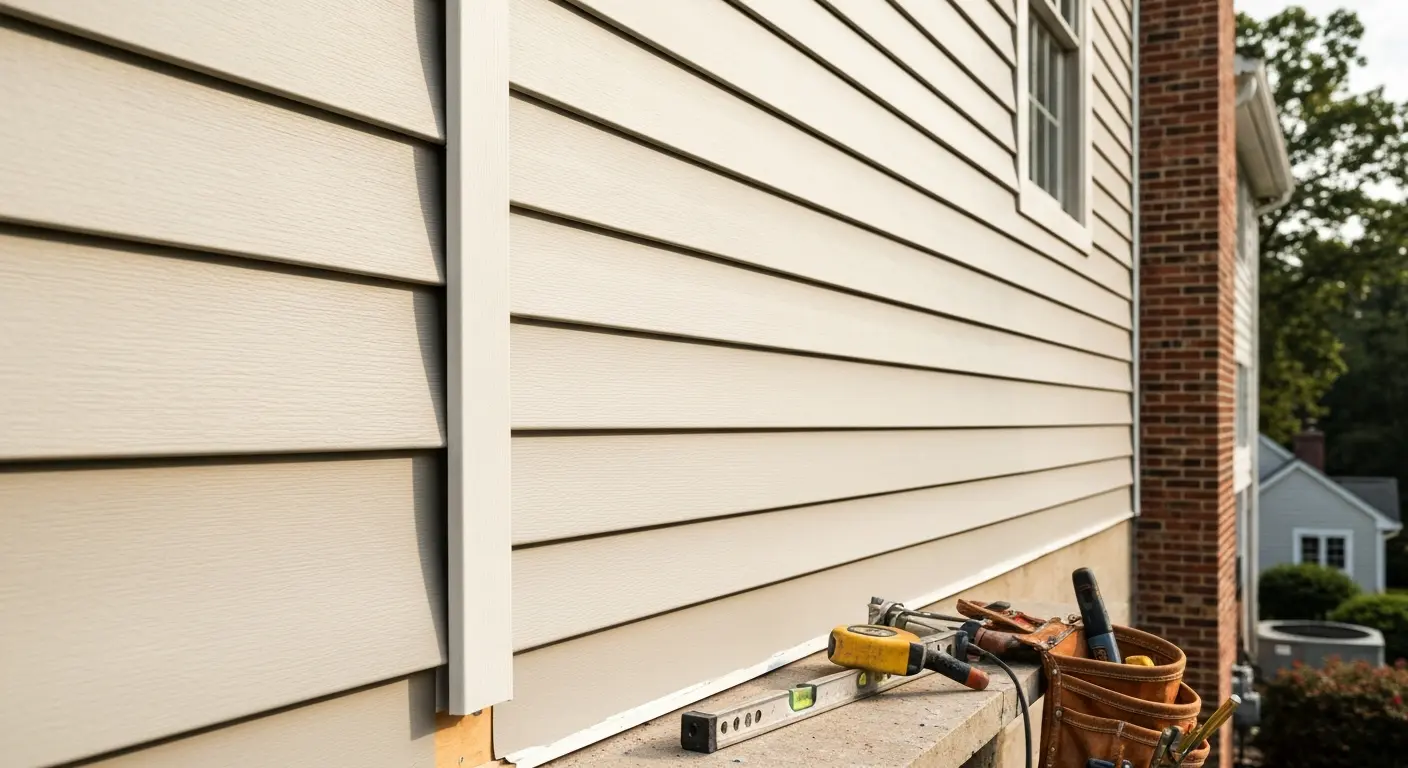 Siding installation on Leesburg home