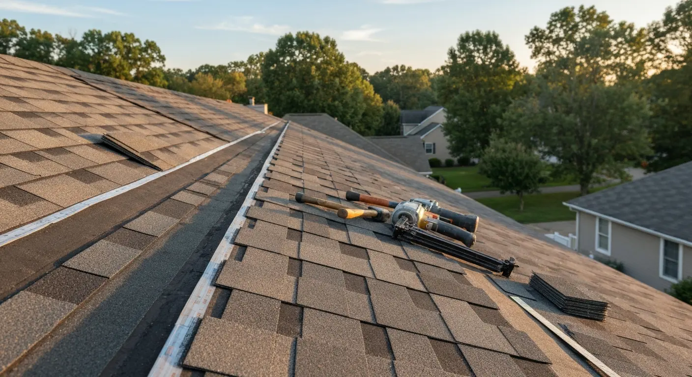Roof repair work in Brambleton