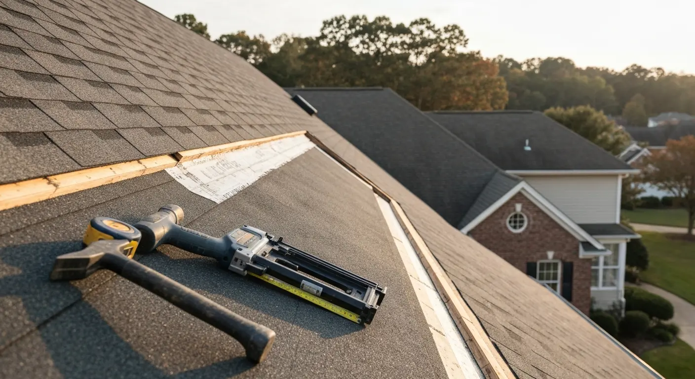 Storm damage roof repair